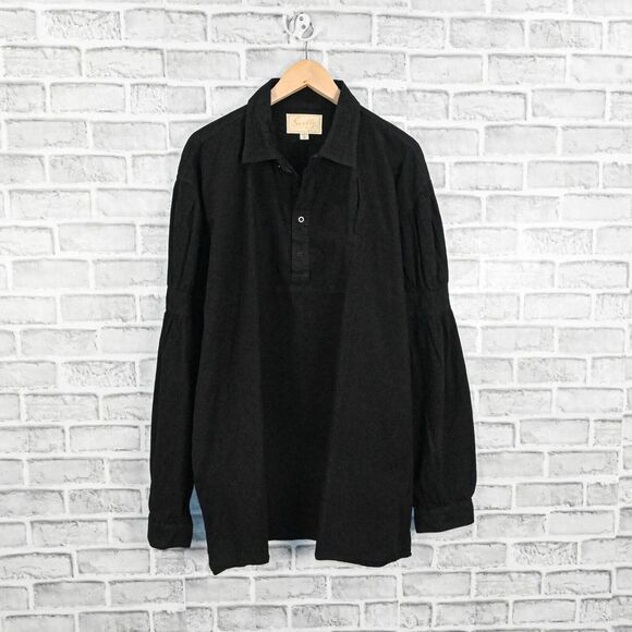 Scully Men's Banded Sleeve Old West Shirt in Black Peruvian Cotton size XL - Picture 2 of 9